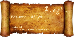 Potucsek Éva névjegykártya