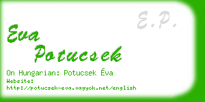 eva potucsek business card